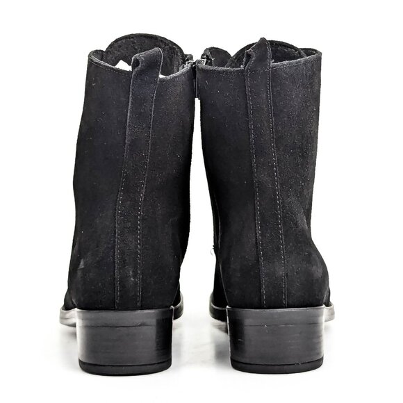 La Canadienne Savanna Black Suede Waterproof Lace-up Zip Ankle Boots sz 10 - Picture 2 of 7